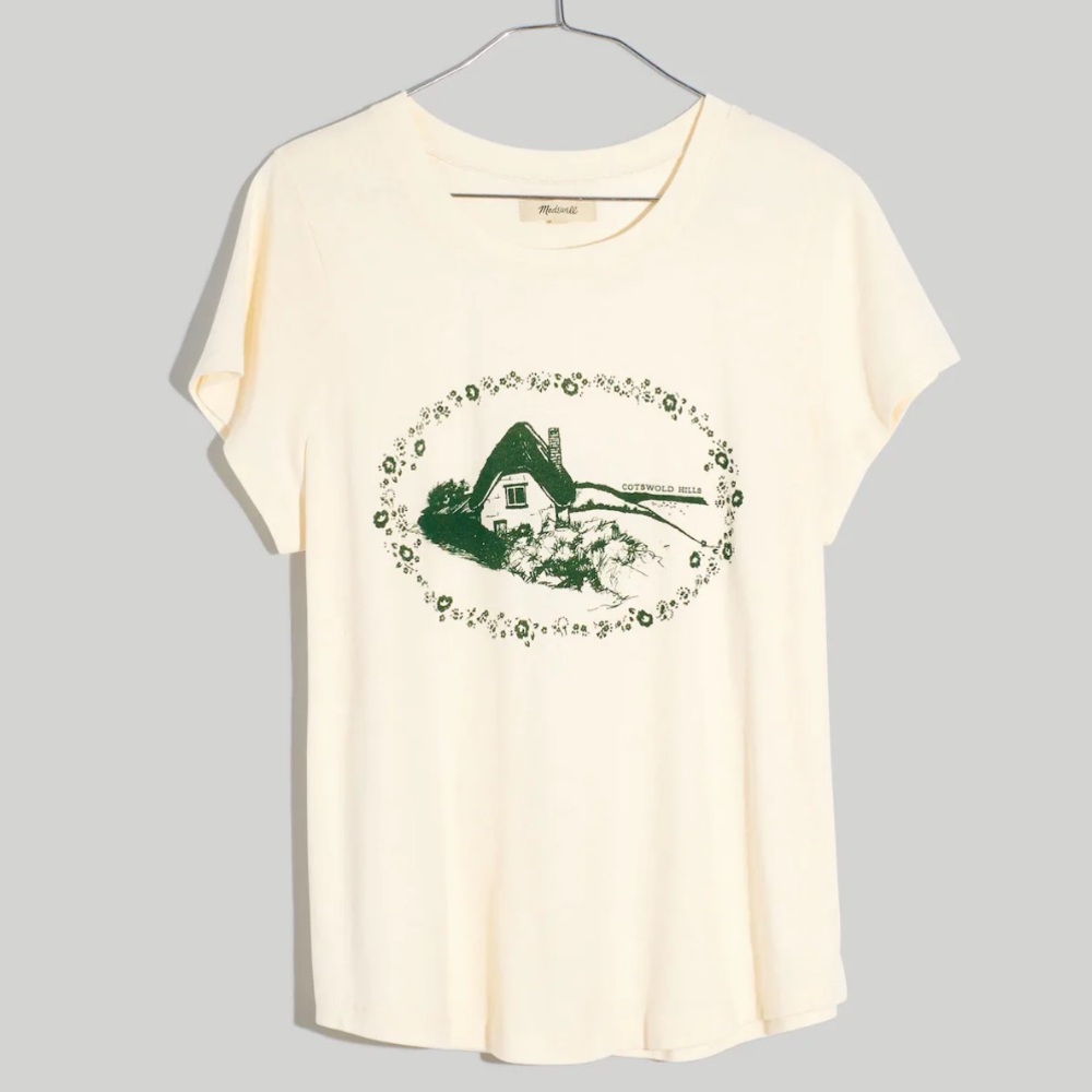Madewell Cotswold Hills Shrunken Shirttail Tee
